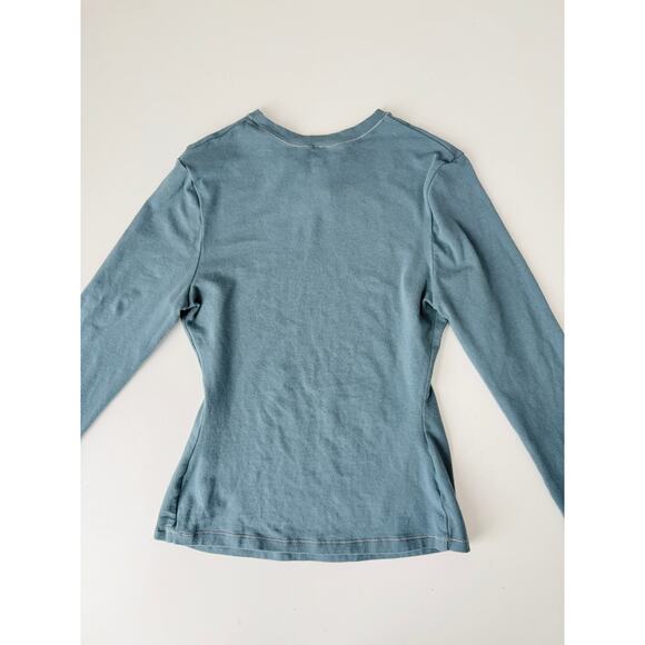 Skims cotton jersey long sleeve kyanite - size small - Picture 4 of 4
